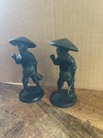 Aziatisch boeren bronzen beeldjes - Brons - Japan - 20e eeuw, Antiek en Kunst