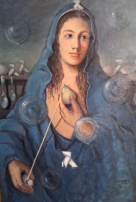 Olmos (XX) - Portret van een jonge vrouw, Antiek en Kunst, Kunst | Schilderijen | Klassiek