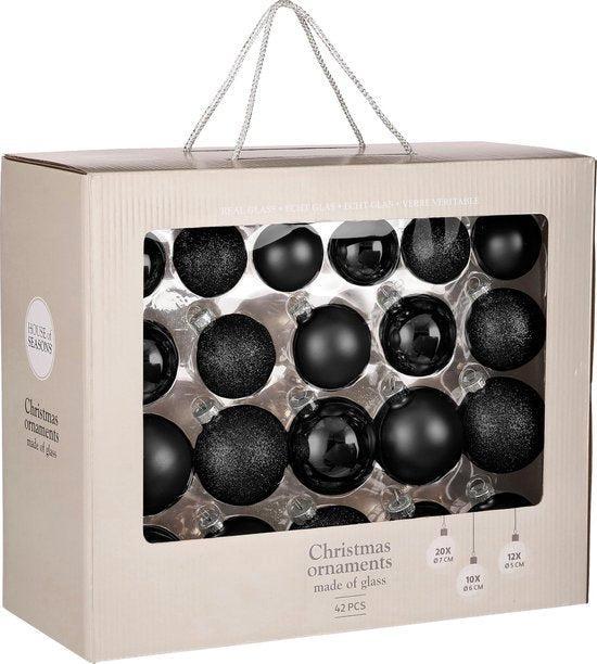 2dekans | House of Seasons Kerstballen Set - 42 Stuks - Ø7, Diversen, Kerst, Zo goed als nieuw, Ophalen of Verzenden