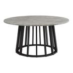 Salontafel Buzzard rond Ø90x45 cm betonkleurig en naturel [e, Verzenden, Nieuw