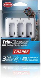 Hähnel Trio Charger voor GoPro Hero3, Hero3+ en Hero4 accu, Nieuw, Verzenden