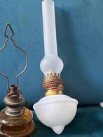 Olielamp (3) - Glas, Metaal - Oud, Antiek en Kunst