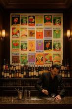 Arazzo “Retró Mixology” in Velluto Esclusivo - 120x140cm -, Antiek en Kunst