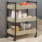 vidaXL Keukentrolley 50x30x70 cm bewerkt hout sonoma, Verzenden, Nieuw