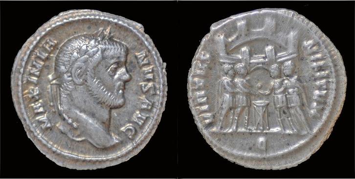 286-305ad Roman Maximian Ar argenteus, Postzegels en Munten, Munten | Europa | Niet-Euromunten, Verzenden