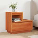 vidaXL Nachtkastje Wasbruin 60 x 34 x 51 cm Massief, Huis en Inrichting, Minder dan 45 cm, Verzenden, Nieuw, Minder dan 55 cm