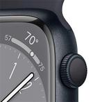 Apple Watch Series 8 4G 41mm Zwart (Zwarte Siliconenband), Sieraden, Tassen en Uiterlijk, Smartwatches, Verzenden, Nieuw