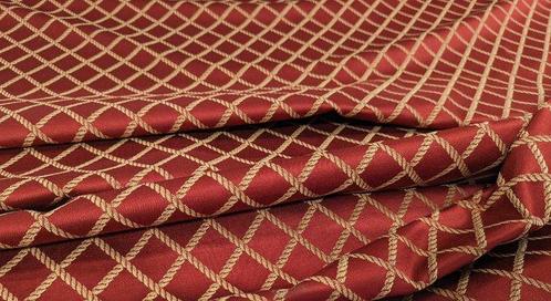 Intrecci di Lusso: Tessuto Jacquard San Leucio in Rosso e, Antiek en Kunst, Antiek | Kleden en Textiel