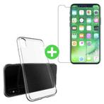 iPhone X Transparant TPU Hoesje + Screen Protector Tempered, Verzenden, Nieuw