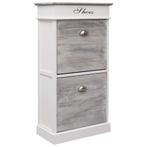 vidaXL Schoenenkast 50x28x98 cm paulowniahout grijs, Verzenden, Nieuw