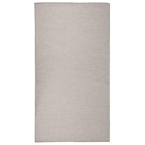 vidaXL Buitenkleed platgeweven 80x150 cm taupe, Huis en Inrichting, Stoffering | Tapijten en Kleden, Nieuw, Verzenden