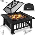 TILLVEX® Vuurschaal - Vuurkorf - 81x81x42cm - Zwart, Tuin en Terras, Vuurschalen, Verzenden, Zo goed als nieuw