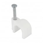 Kabelclip | Valueline | 5 mm (100 stuks, Rond, Wit), Doe-het-zelf en Verbouw, Elektra en Kabels, Verzenden, Nieuw