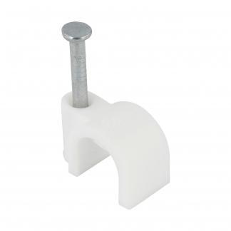 Kabelclip | Valueline | 5 mm (100 stuks, Rond, Wit), Doe-het-zelf en Verbouw, Elektra en Kabels, Nieuw, Verzenden