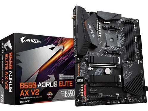 Gigabyte B550 AORUS ELITE AX V2 - ATX Moederbord - AM4, Computers en Software, Moederborden, Nieuw, Verzenden