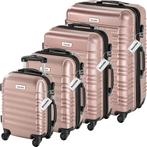 Kofferset Mila 4-delig met bagageweger en bagagelabels - ros, Sieraden, Tassen en Uiterlijk, Nieuw, Verzenden