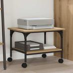 vidaXL Printerstand Artisan Eiken 50 x 40 x 38 cm Bewerkt, Computers en Software, Verzenden, Nieuw