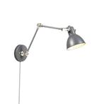 Industriële wandlamp grijs verstelbaar - Dazzle, Nieuw, Overige materialen, Modern