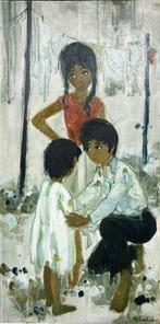 Jean-Baptiste Valadié (1933) - Les Trois enfants, Antiek en Kunst