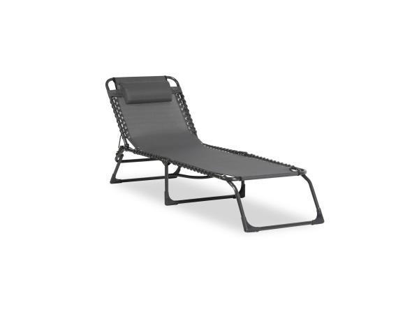 Veiling - Ligbed Calvi Opvouwbaar Lichtgrijs (Opvouwbaar), Tuin en Terras, Ligbedden, Nieuw