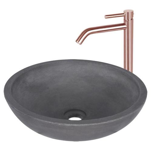 Waskomset Differnz Ravano Beton 40x12 cm Antraciet met Hoge, Doe-het-zelf en Verbouw, Sanitair, Overige typen, Nieuw, Ophalen of Verzenden
