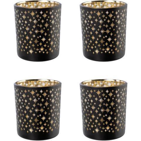 Creativ deco Waxinelichthouder Kerst versiering met, Huis en Inrichting, Woonaccessoires | Kandelaars en Kaarsen, Nieuw, Verzenden