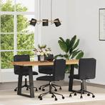 vidaXL Eetkamerstoelen 4 st kunstleer zwart, Huis en Inrichting, Stoelen, Verzenden, Nieuw, Zwart