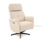 *WOONWINKEL* Beige Relaxfauteuil Elektrisch, Huis en Inrichting, Fauteuils, Verzenden, Nieuw, Stof