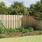 vidaXL Draadgaashek met grondankers 1x25 m groen, Verzenden, Nieuw, IJzer, 1 tot 2 meter