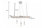 industrieele hanglamp BARRACUDA 70cm gerecycled massief hout, Ophalen of Verzenden, Nieuw