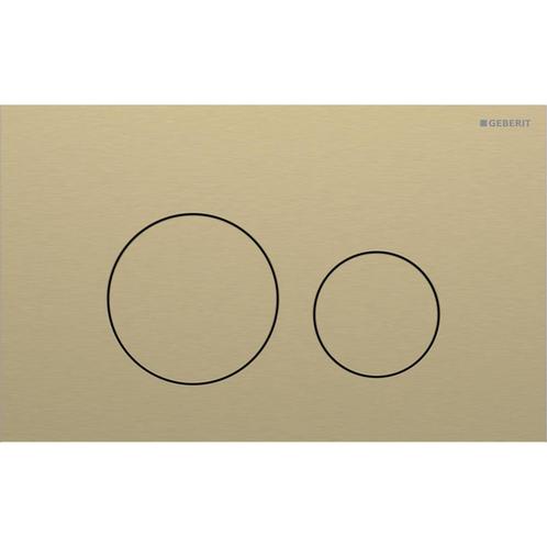 Geberit Drukplaat Sigma 40, 2-toets Round RVS Geborsteld, Doe-het-zelf en Verbouw, Sanitair, Overige typen, Nieuw, Chroom, Ophalen of Verzenden