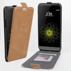 Luxe PU Lederen Soft Case Hand Flip Cover LG G5 - Bruin, Verzenden, Nieuw