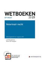 Wetboek Veterinair recht   UGent 2021 9789400013926, Zo goed als nieuw