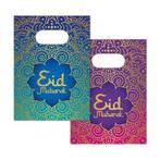 Traktatie Zakjes Eid Mubarak Paars/Blauw (4st), Hobby en Vrije tijd, Feestartikelen, Ophalen of Verzenden, Nieuw