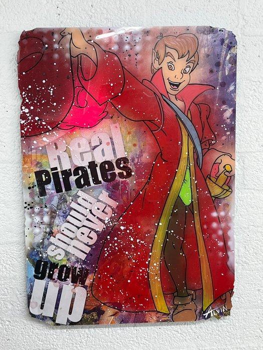 Alvin Silvrants - Peter Pan Pirate - High Gloss cutting edge, Antiek en Kunst, Kunst | Schilderijen | Modern