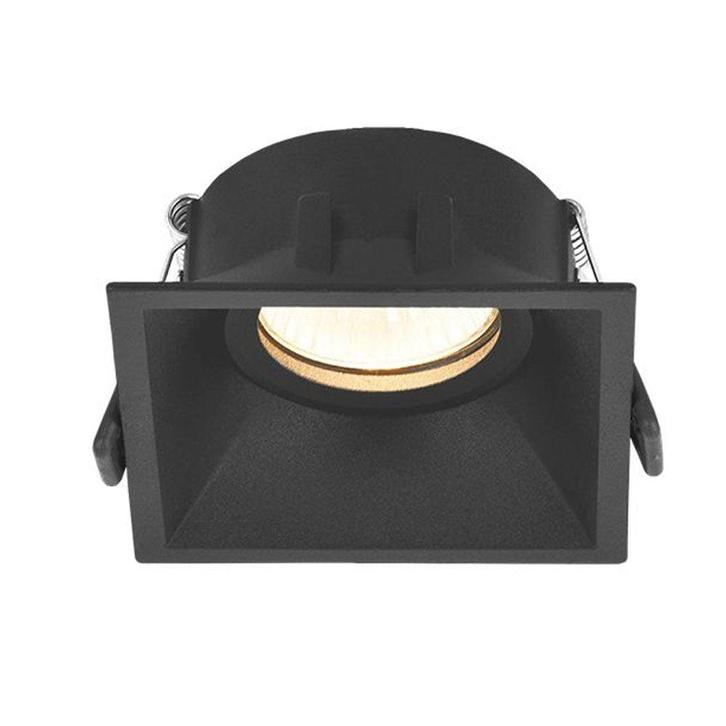 LED inbouw spot | Verdiept | Vierkant | 78x78mm | Zwart, Huis en Inrichting, Lampen | Spots, Plafondspot of Wandspot, Nieuw, Led