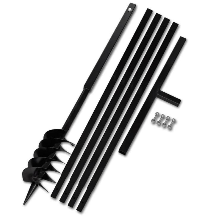 vidaXL Grondboor met handvat 120 mm en verlengstukken 5 m, Tuin en Terras, Hand-tuingereedschap, Nieuw, Verzenden