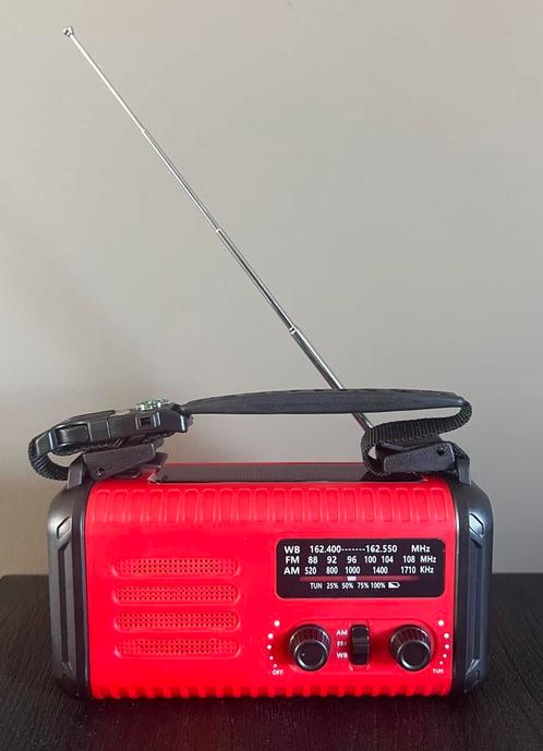 DeyliPrep Noodradio 20.000 mAh met handdynamo en zonnepaneel, Audio, Tv en Foto, Radio's, Overige typen, Nieuw, Verzenden