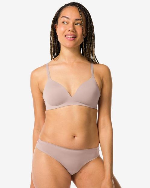 HEMA Damesstring second skin micro beige, Kleding | Dames, Ondergoed en Lingerie, Verzenden