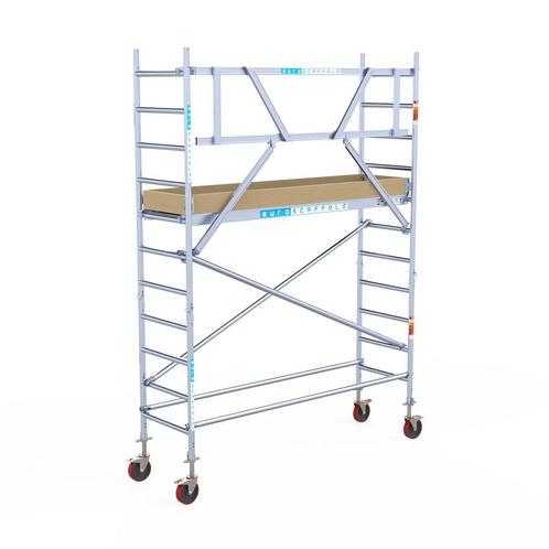 Euroscaffold basic rolsteiger 75 x 4,2m werkhoogte, Doe-het-zelf en Verbouw, Steigers, Rolsteiger of Kamersteiger, Nieuw, 2 tot 5 meter