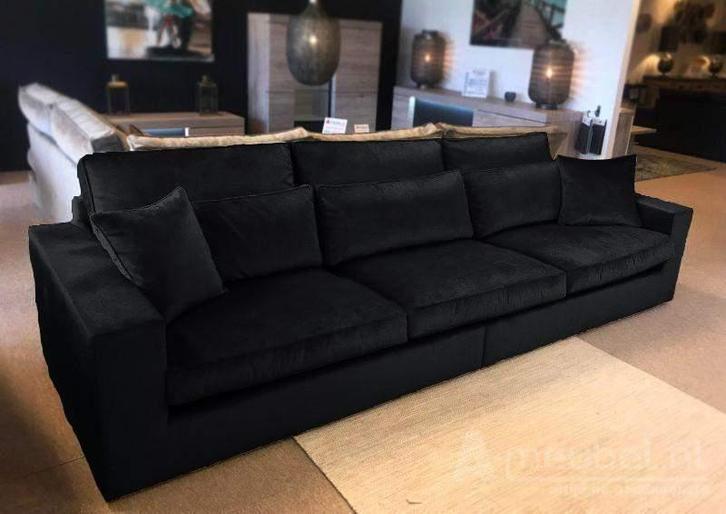 Bank XL Terheijden - rechte banken - Zwart, Huis en Inrichting, Banken | Bankstellen, Nieuw, Stof