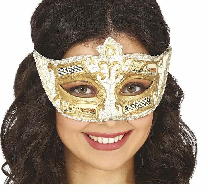 Gouden Masker Venitiaans, Hobby en Vrije tijd, Feestartikelen, Nieuw, Verzenden