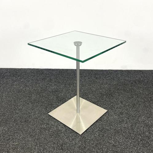 Glazen Bijzettafel, Huis en Inrichting, Tafels | Salontafels, Gebruikt, Ophalen of Verzenden