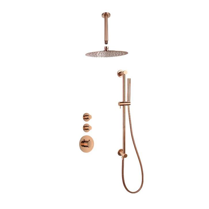 Sani Royal Pro Inbouw Regendouche Brons Geborsteld Messing, Doe-het-zelf en Verbouw, Sanitair