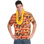 Hawaii overhemd rood met oranje - Hawaii kleding, Nieuw, Ophalen of Verzenden