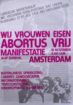 Vrouwen eisen ABORTUS vrij - manifestatie (lijst optie), Verzenden, Nieuw, Overige onderwerpen, Met lijst