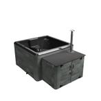 Rexener Polar Night Hottub met bioheater en zwart bad, Tuin en Terras, Zwembaden, Ophalen of Verzenden, Nieuw, Vierkant, Overige typen