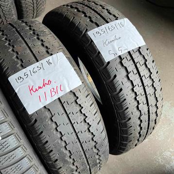 2 x Kumho 195-65-16 C Zomerbanden 5,5mm beschikbaar voor biedingen