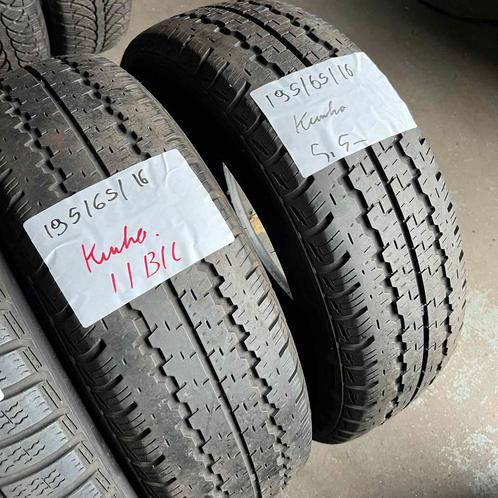 2 x Kumho 195-65-16 C Zomerbanden 5,5mm, Auto-onderdelen, Banden en Velgen, 16 inch, Zomerbanden, 195 mm, Bestelwagen, Gebruikt