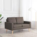 vidaXL Tweezitsbank stof taupe, Huis en Inrichting, Banken | Bankstellen, Verzenden, Minder dan 150 cm, Stof, Nieuw